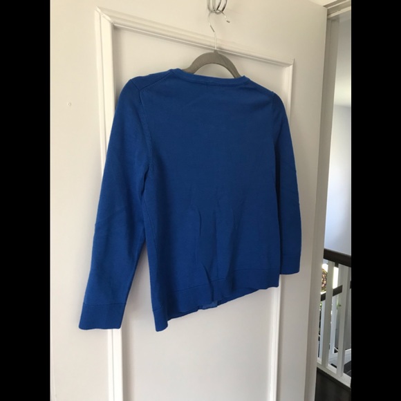 Premise 80’s Style Metal Rivet Closure Blue Nautical Cardigan Coastal Granny - Picture 11 of 16